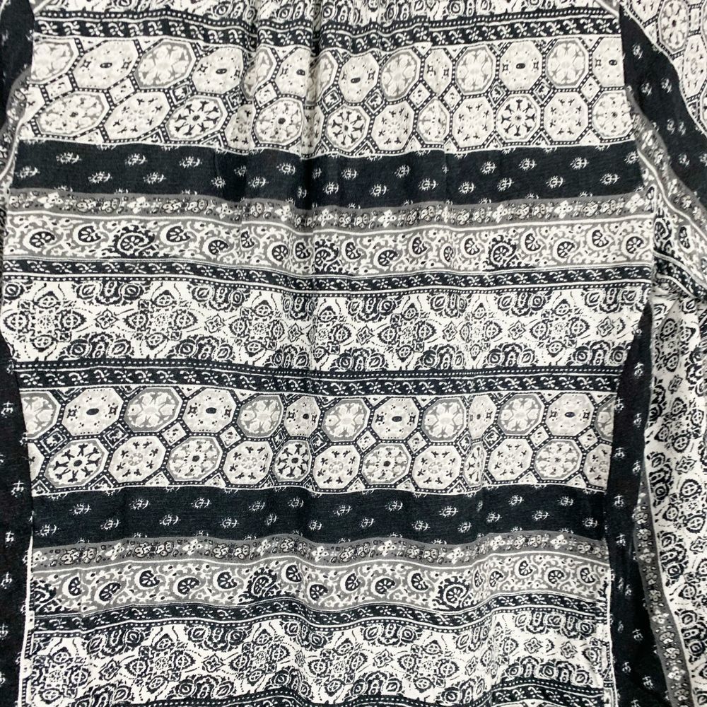 Lucky Brand Black Boho Long Sleeve Blouse Medium - Picture 8 of 8